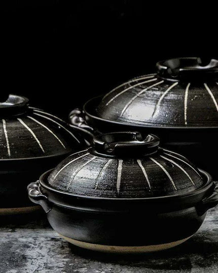 Authentic Japanese High-Heat Ceramic Casserole for Gas Cooking and Rice Preparations