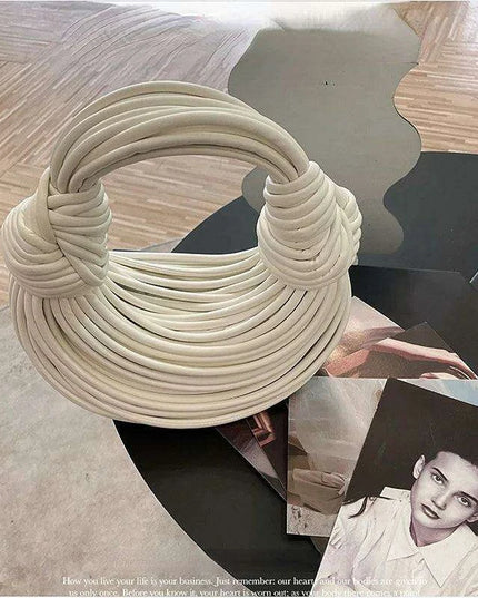 Lavish Gold Handcrafted Hobo Bag Set with Stylish Rope Accents