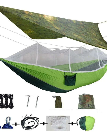 Ultimate Adventure Hammock: Weatherproof with Mosquito Net and Canopy Protection