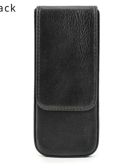 Elegant Genuine Leather Pen Organizer - Stylish Storage for Office and Travel