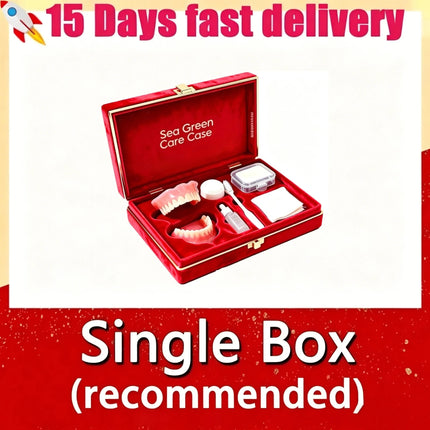 Shop1105480139 Premium Silicone Full-Mouth Dentures Set with Storage B