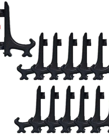 20-Piece Versatile Display Stands in Clear and Black for Stylish Home Showcasing