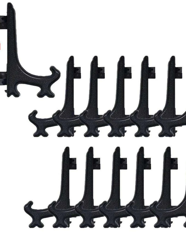 20-Piece Versatile Display Stands in Clear and Black for Stylish Home Showcasing