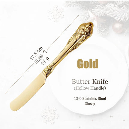Gold-Finish 18/10 Stainless Steel Flatware — Individual Pieces | Très Elite