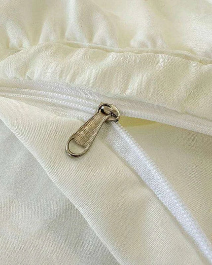 Elegant Seersucker Lace Ruffle Bedding Set