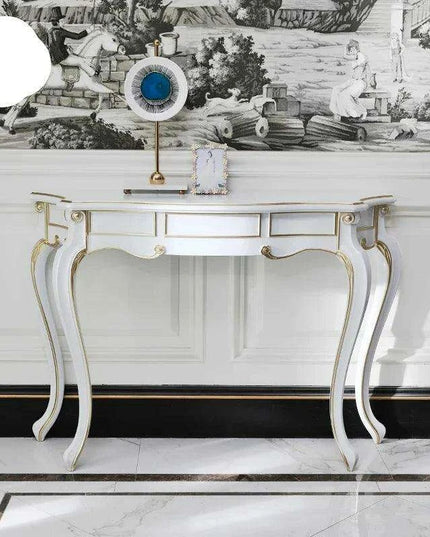 Retro Nordic Elegance Console Table - Timeless Entryway Decor Accent