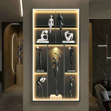 Artistic LED Wall Sconce with Remote Control - Modern Abstract Illumination for Stylish Interiors
