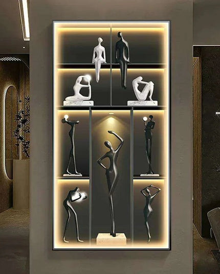 Artistic LED Wall Sconce with Remote Control - Modern Abstract Illumination for Stylish Interiors