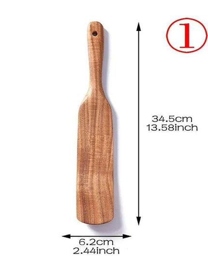 Rustic Acacia Wood Culinary Utensil Set - Timeless Tools for the Modern Kitchen