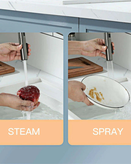 Elegant Gunmetal Magnetic Docking Kitchen Faucet - Stylish Single Handle Hot and Cold Tap