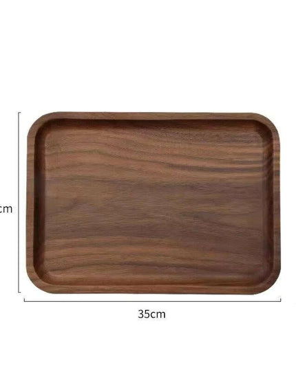 Elegant Japanese Walnut Round Serving Platter for Upscale Events