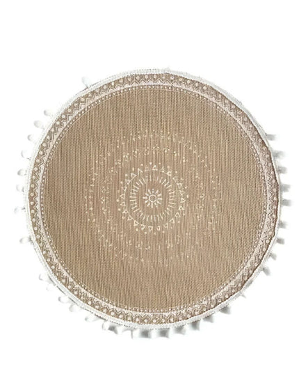 Stylish Non-Slip Jute Round Placemats for Elegant Dining & Entertaining