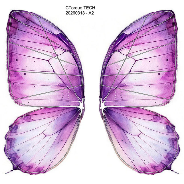 CTorque RC Bionic Butterfly Wing Kit – Carbon Rod & Wing Fabric Replacement Set