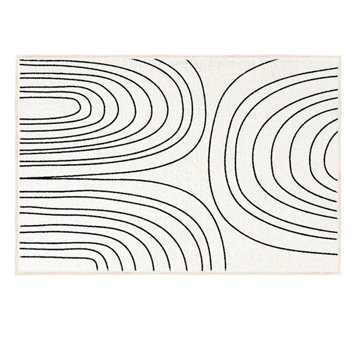 Elevate Your Living Space with the Plush Solid Color Line Rug: Experience Luxury and Elegance