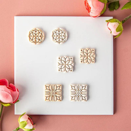 Floral and Geometric Polymer Clay Cutters for Unique Earring and Jewelry Creations