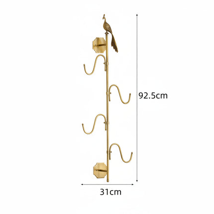 Retro Brass Bird Towel Ring | Perforation-Free Bathroom Wall Hook