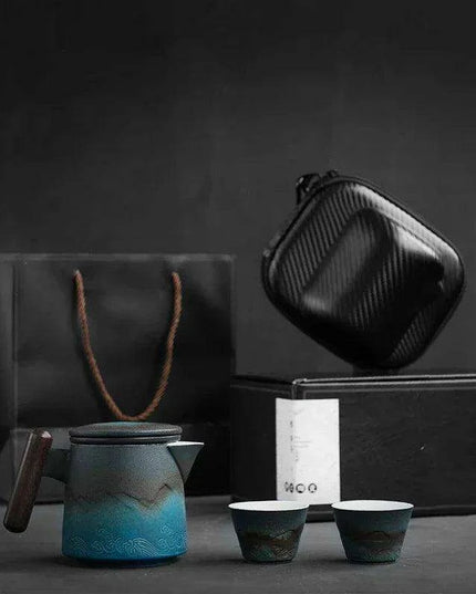 Chic Gradient Travel Tea Set - Perfect for Outdoor Enthusiasts