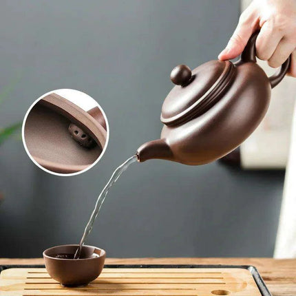Antique 220ML Tea Kettle with Innovative Filter - Elegant Green Teapot for Puer Ceremonies and Home Decor