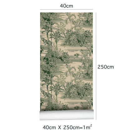 Tropical Palm Leaf Peel & Stick Wallpaper — Removable Self-Adhesive Wall Decor