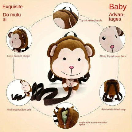 Charming Toddler Animal Backpack with Safety Leash for Secure Adventures