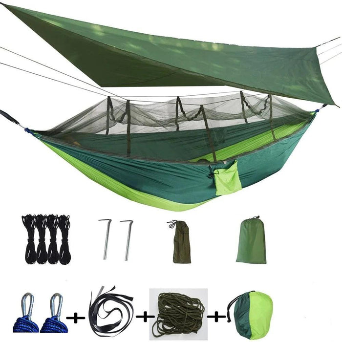 Ultimate Adventure Hammock: Weatherproof with Mosquito Net and Canopy Protection