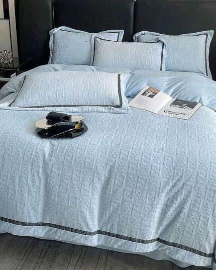 3D Plush Velvet Queen Duvet Cover Set of 4 pcs