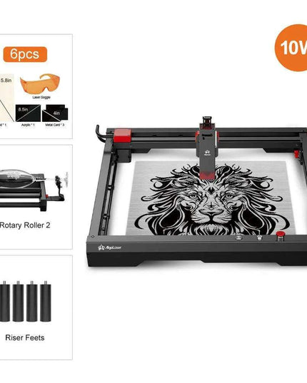 Alpha 10W High-Performance CNC Laser Engraver and Cutter Kit for Precision Woodworking & Metal Design