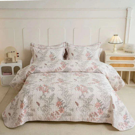 Chic 100% Cotton Plaid Coverlet Set for Double Beds - Multi-Functional Bedspread