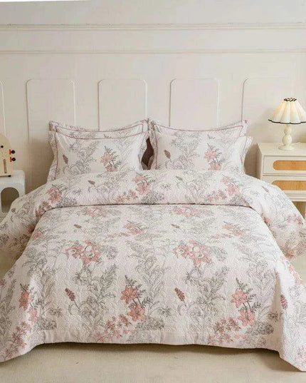 Chic 100% Cotton Plaid Coverlet Set for Double Beds - Multi-Functional Bedspread