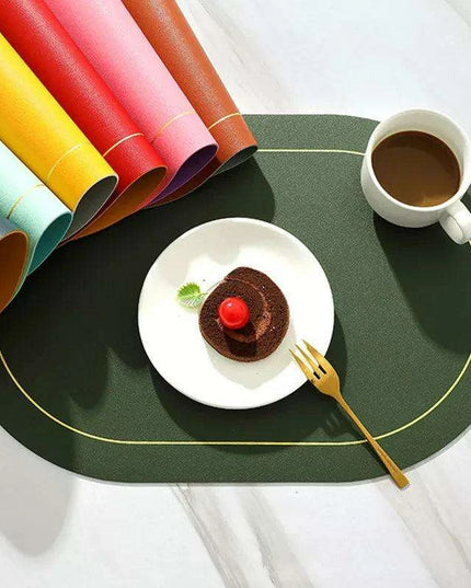 Elegant PVC Leather Table Mats - Modern & Functional