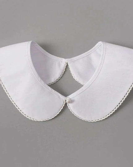 Embroidered Lace Detachable Collar for Women - Elegant White Shawl Accessory