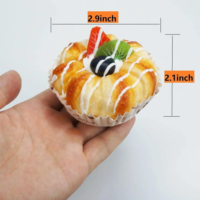 Realistic Faux Bakery Decor Set - 6 Lifelike Food Props for Kitchen and Shop Display