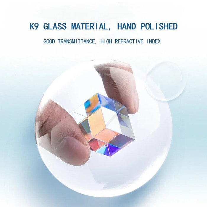 Colorful Mini Optical Glass X-Cube Prism - Engaging Physics Toy for Young Minds
