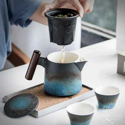 Chic Gradient Travel Tea Set - Perfect for Outdoor Enthusiasts