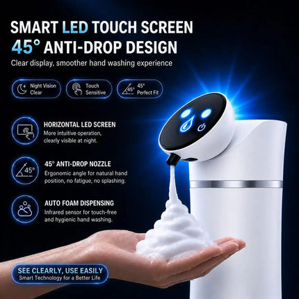 Shop1105762561 LED HD Automatic Foam Soap Dispenser - USB Rechargeable