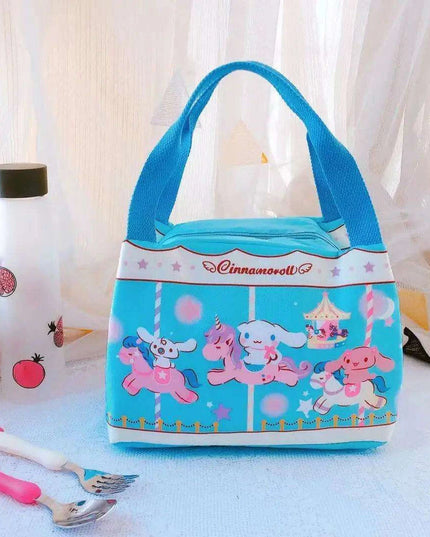 Sanrio Character Cozy Lunch Bag - Cute Insulated Tote Featuring Keroppi, My Melody & Badtz Maru for School and Office