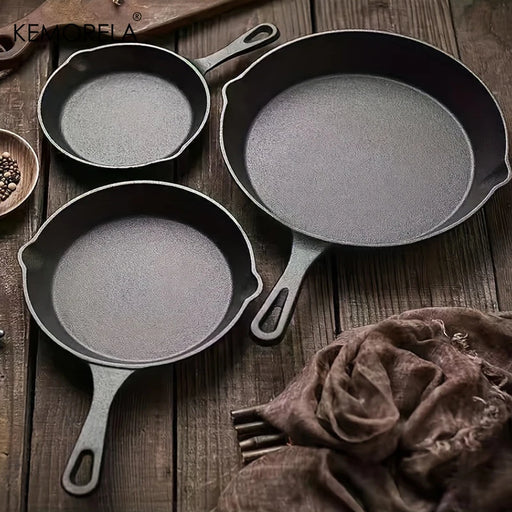 Small Cast Iron Skillet - Elegant, Uncoated, Ideal for Frying and Stir-Frying