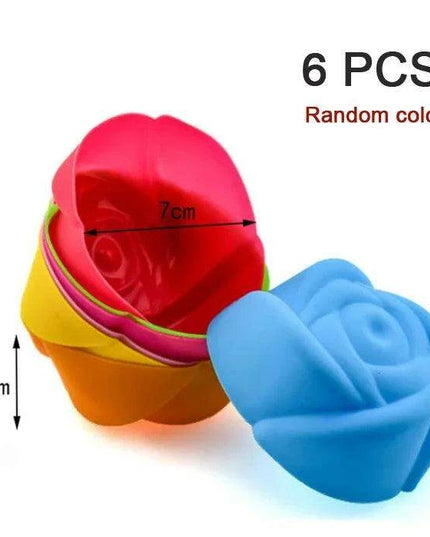 Silicone Baking Molds Collection - 6/12 Pack Non-Stick Round & Heart Shapes for Creative Dessert Making