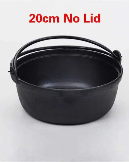 Traditional Japanese Cast Iron Sukiyaki Pot - Elevate Your Home Cooking Experience
