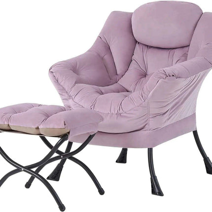 Elegant Lounge Chair Ensemble with Ottoman and Storage Compartment