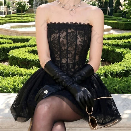 Off Shoulder Lace Cocktail Dress — Backless, Sleeveless, Prom & Evening