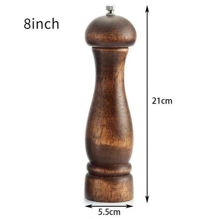 Elegant Solid Wood Adjustable Salt and Pepper Mill Set for Outdoor Dining