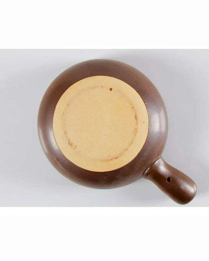 Artisan Earthenware Casserole Pot with Ergonomic Handle - Choose Between 650ml & 900ml for Rice, Noodles, Porridge, and Soups