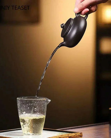 Handcrafted 140ml Yixing Purple Clay Teapot - Exquisite Zisha Kettle for Passionate Tea Aficionados