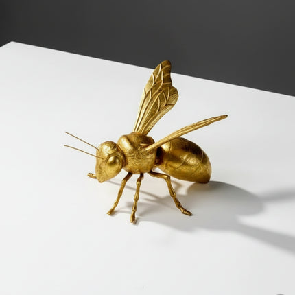 ZIZI FISH Golden Bee Metal Sculpture - Decorative Desktop Ornament