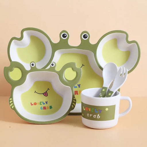 Bamboo Kids Cups with Whimsical Cartoon Animal Designs and Eco-Friendly Features