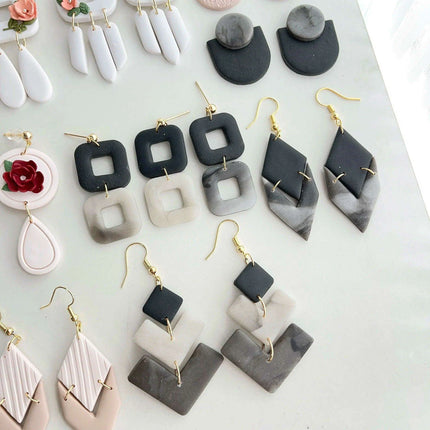 Creative Geometric Polymer Clay Cutters for Unique Earring Creations
