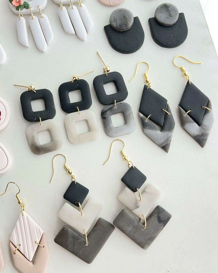 Creative Geometric Polymer Clay Cutters for Unique Earring Creations