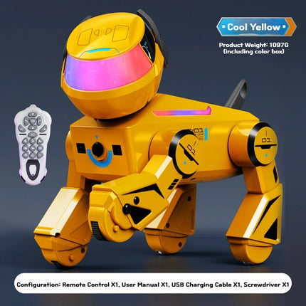 AI Smart RC Robot Dog - Cyberpunk, Programmable, Bluetooth, LED, 3 Colors