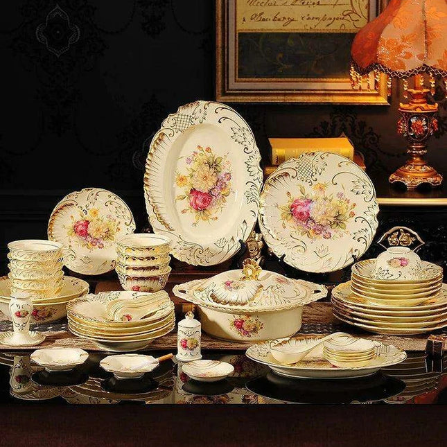 European Ceramic Dinnerware Set for Elegant Dining Occasions